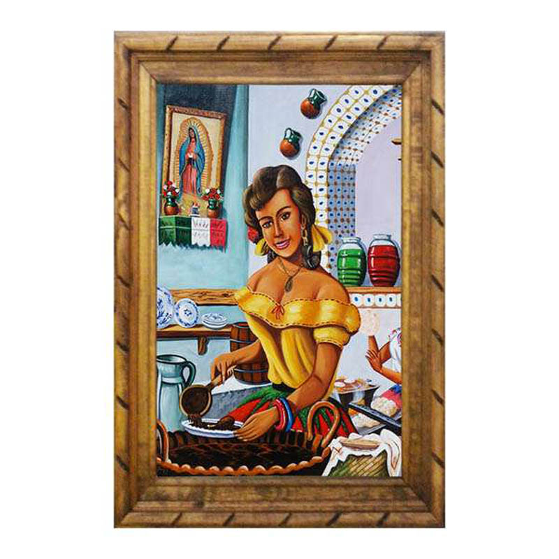 Faelo imports - Cuadros Mexicanos - Cuadro Pueblo Mexicano 012